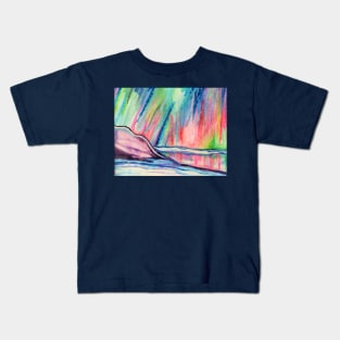 Magical Northern Lights Winter Sky Kids T-Shirt